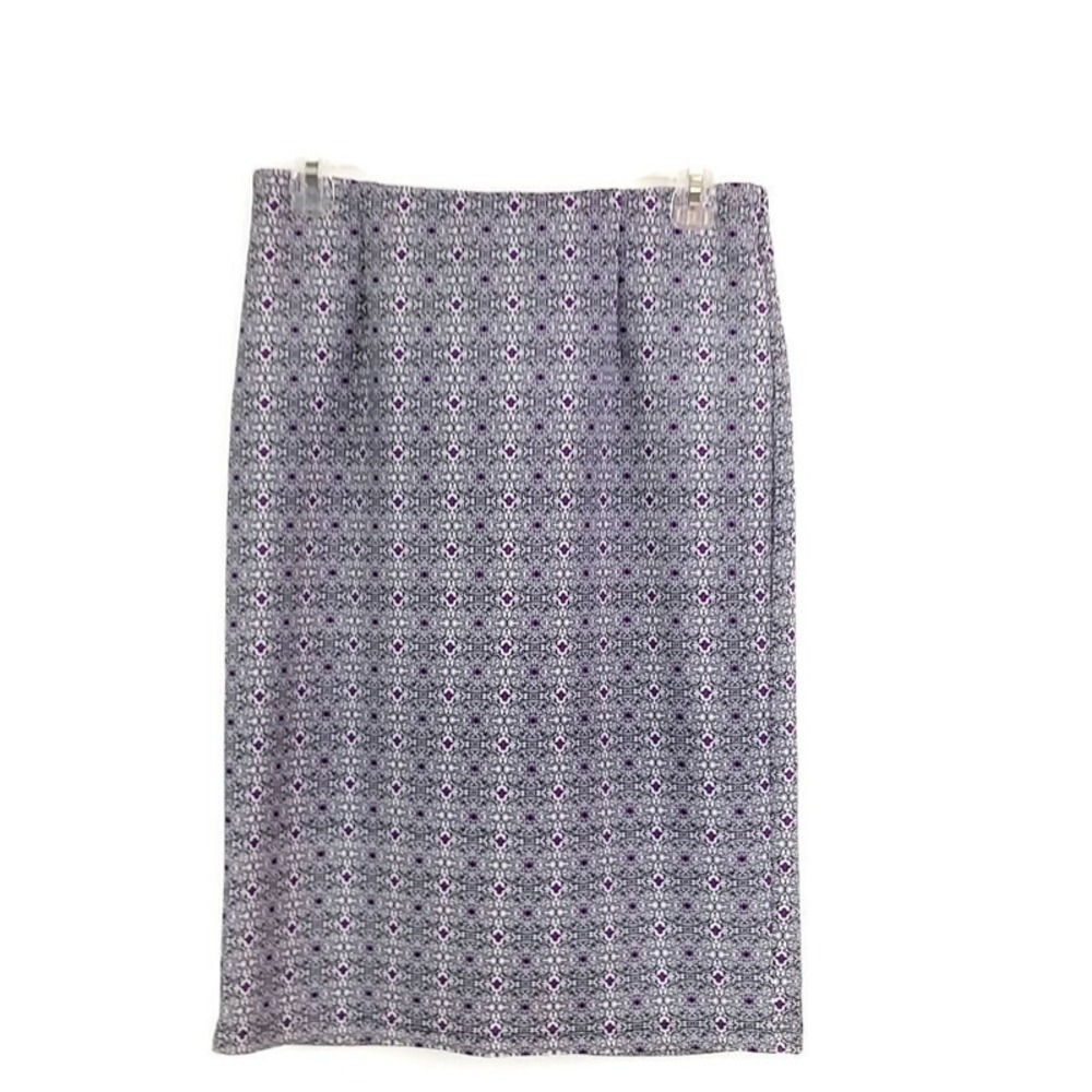 Cato Pencil Skirt Women S Purple Geometric Medallion Print Stretch Knee Length